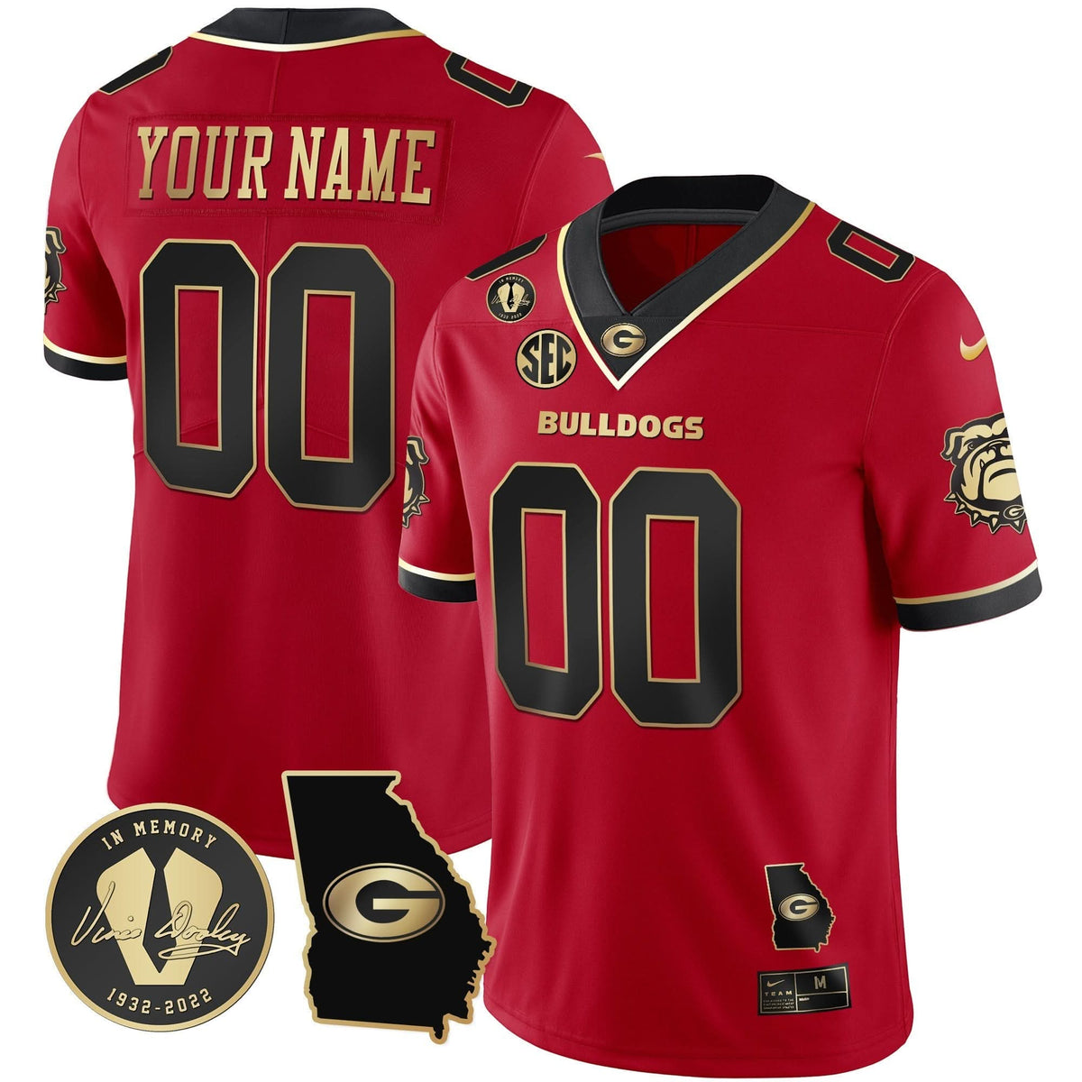 Green Bay Packers 2023 Vapor Custom Jersey - Georgia Map