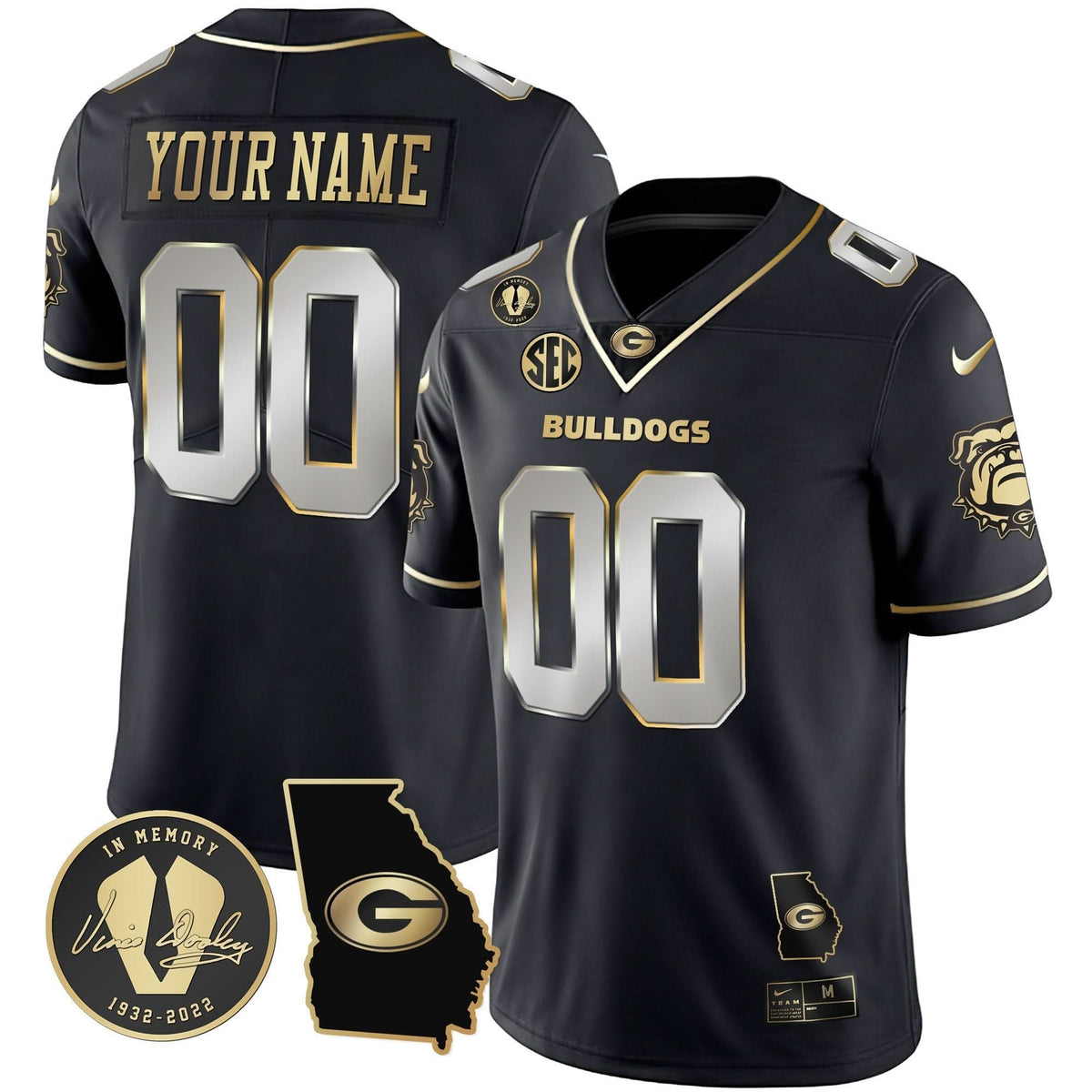 Green Bay Packers 2023 Vapor Custom Jersey - Georgia Map