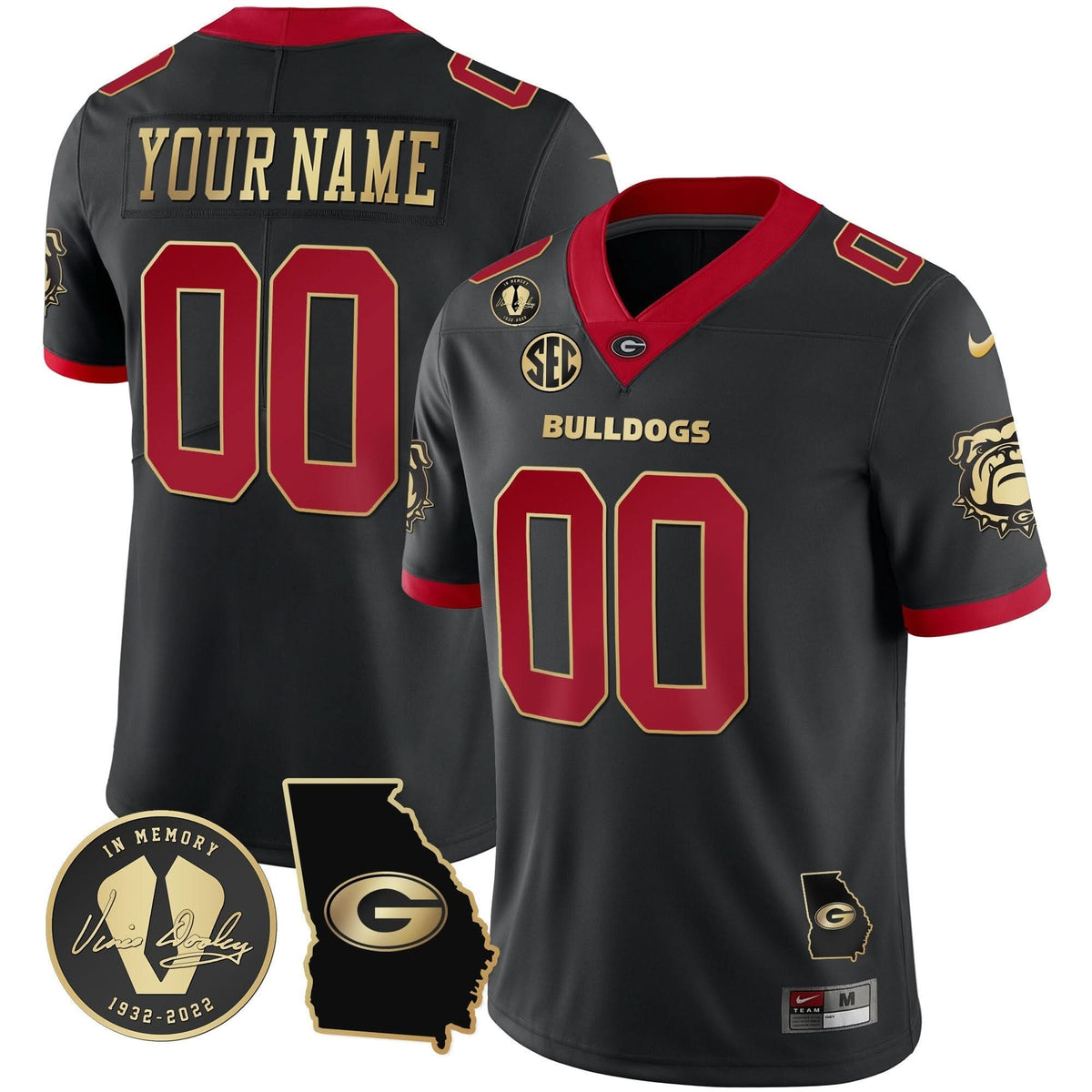 Green Bay Packers 2023 Vapor Custom Jersey - Georgia Map