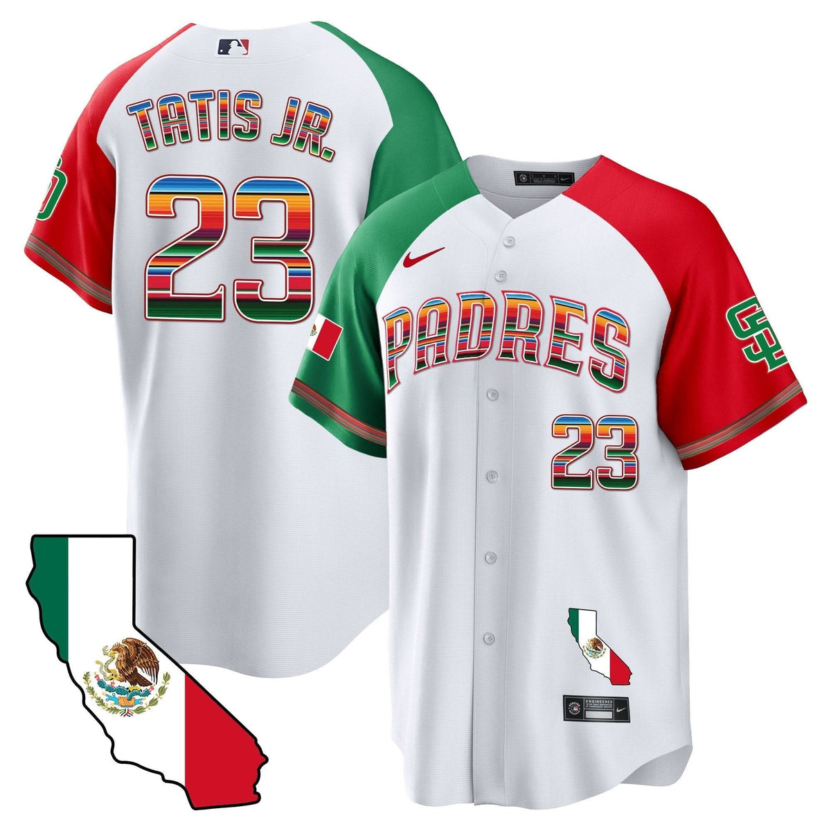 San Diego Padres California Map Cool Base Jersey - Stitched