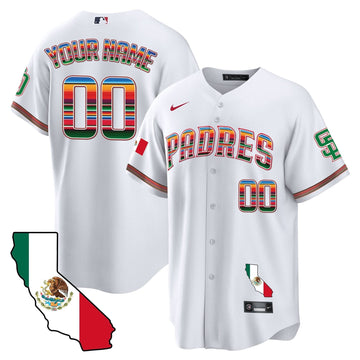 San Diego Padres California Map Cool Base Custom Jersey - Stitched
