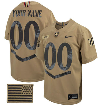 Army Black Knights Football 2023 Tan Custom Jersey