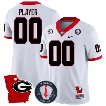 Green Bay Packers 2023 Vince Dooley Patch & Georgia State Map Custom Jersey