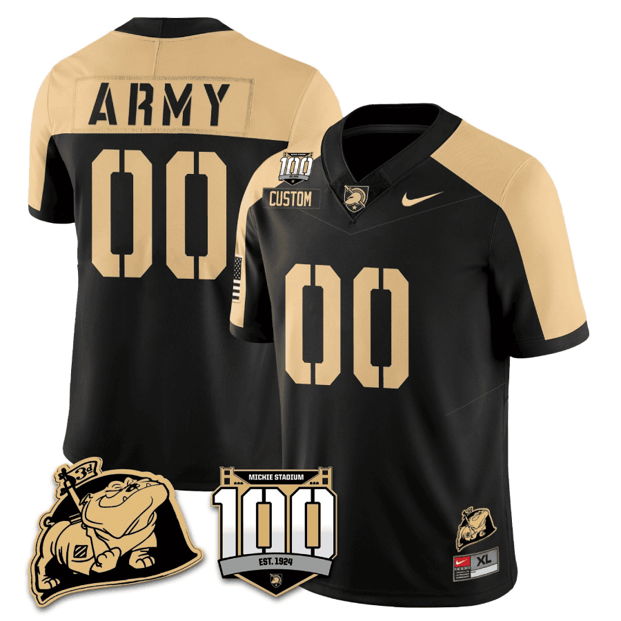 Army Black Knights 100th Anniversary Patch Vapor Custom Jersey
