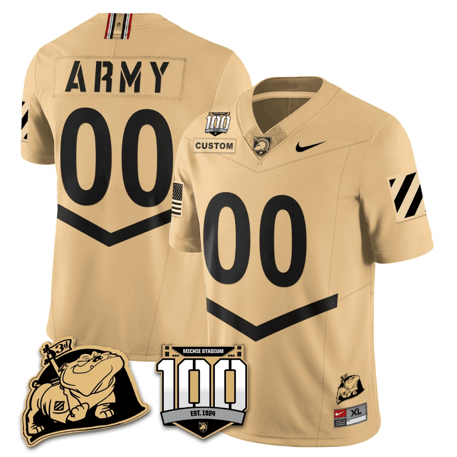 Army Black Knights 100th Anniversary Patch Vapor Custom Jersey