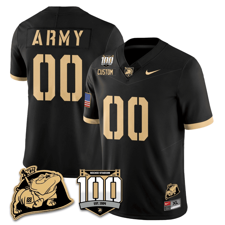 Army Black Knights 100th Anniversary Patch Vapor Custom Jersey