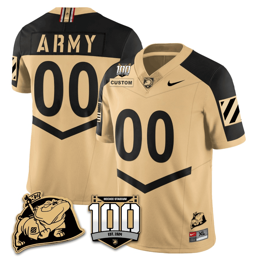 Army Black Knights 100th Anniversary Patch Vapor Custom Jersey
