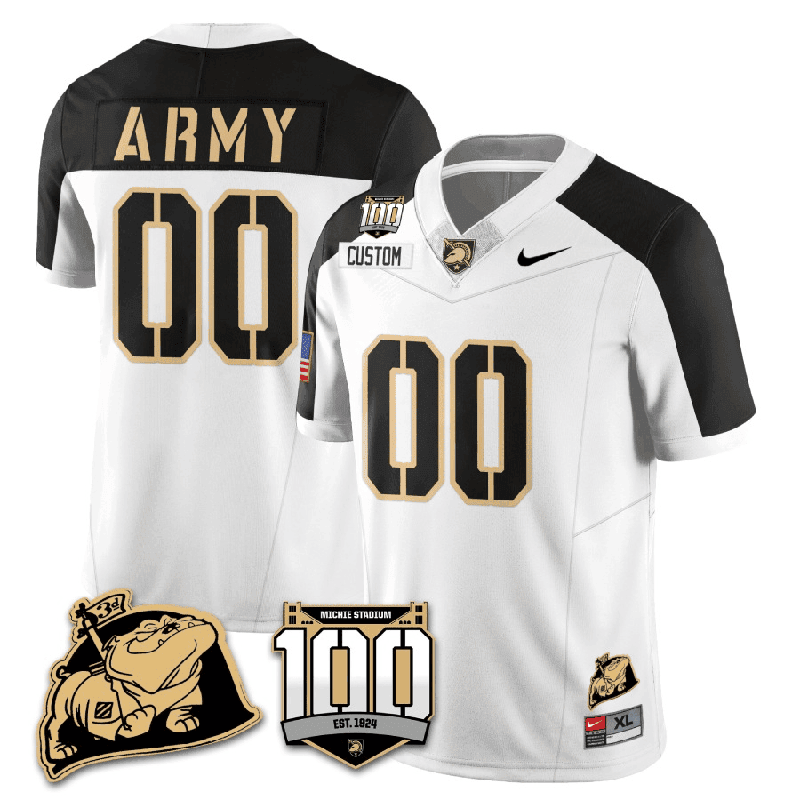 Army Black Knights 100th Anniversary Patch Vapor Custom Jersey