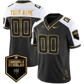 Florida State Seminoles Gold Vapor Custom Jersey