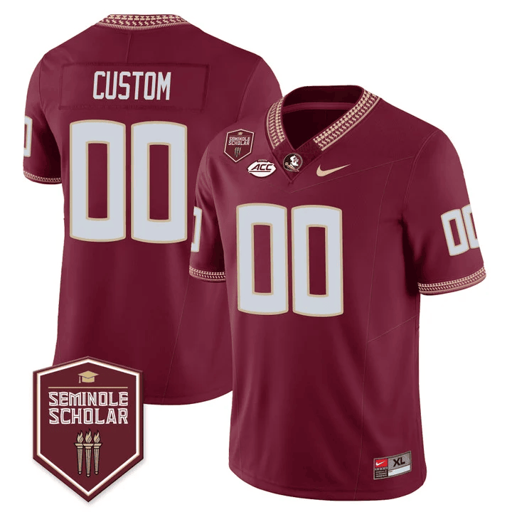Florida State Seminoles Scholar Patch Vapor Limited Custom Jersey-Cuztomshoes