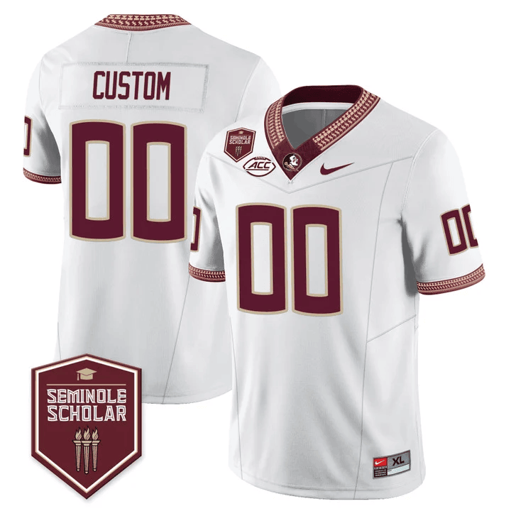 Florida State Seminoles Scholar Patch Vapor Limited Custom Jersey-Cuztomshoes