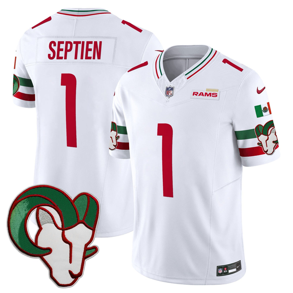 Los Angeles Rams Mexico Vapor Limited Jersey - Stitched-Cuztomshoes
