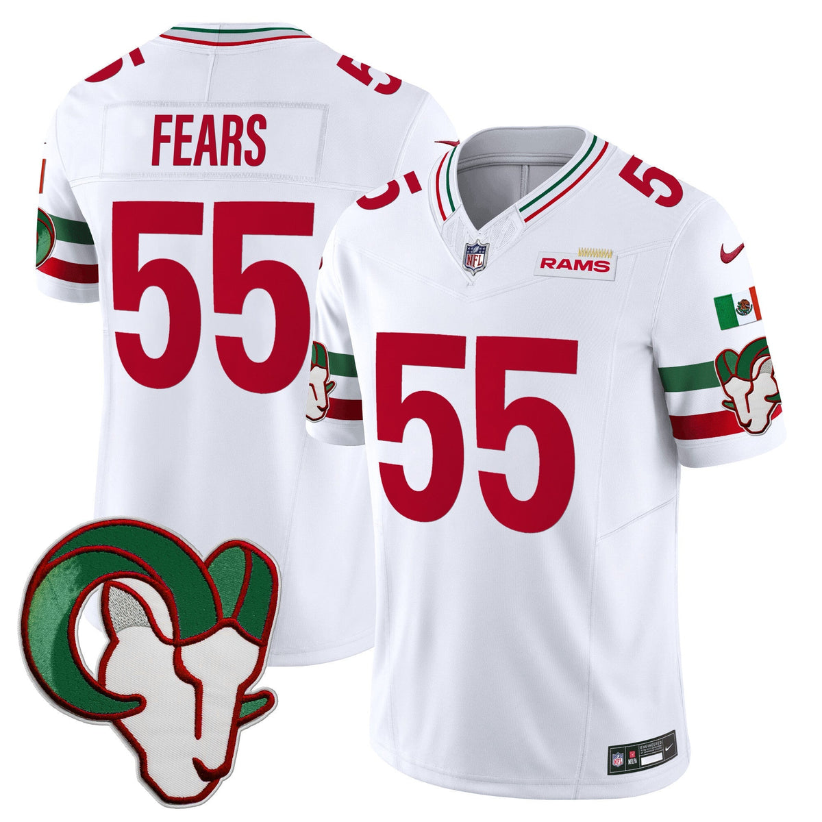 Los Angeles Rams Mexico Vapor Limited Jersey - Stitched-Cuztomshoes