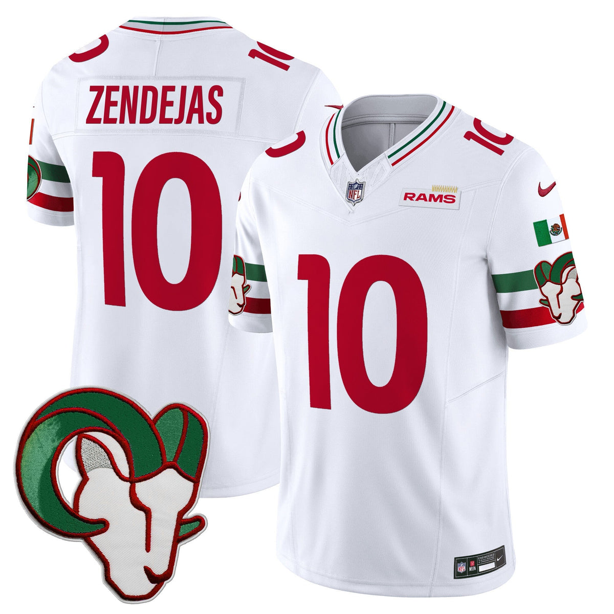 Los Angeles Rams Mexico Vapor Limited Jersey - Stitched-Cuztomshoes