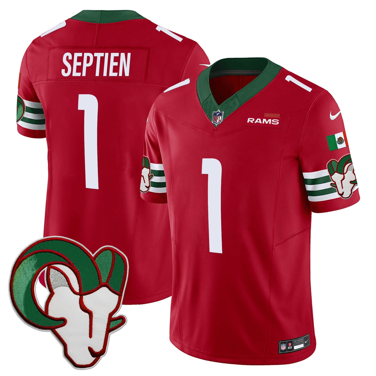 Los Angeles Rams Mexico Vapor Limited Jersey - Stitched-Cuztomshoes