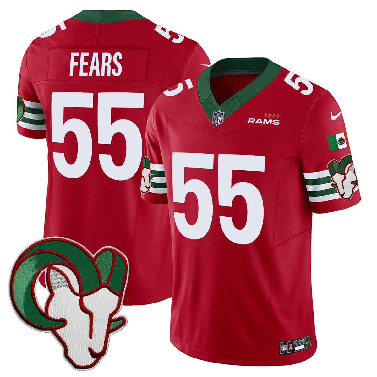 Los Angeles Rams Mexico Vapor Limited Jersey - Stitched-Cuztomshoes