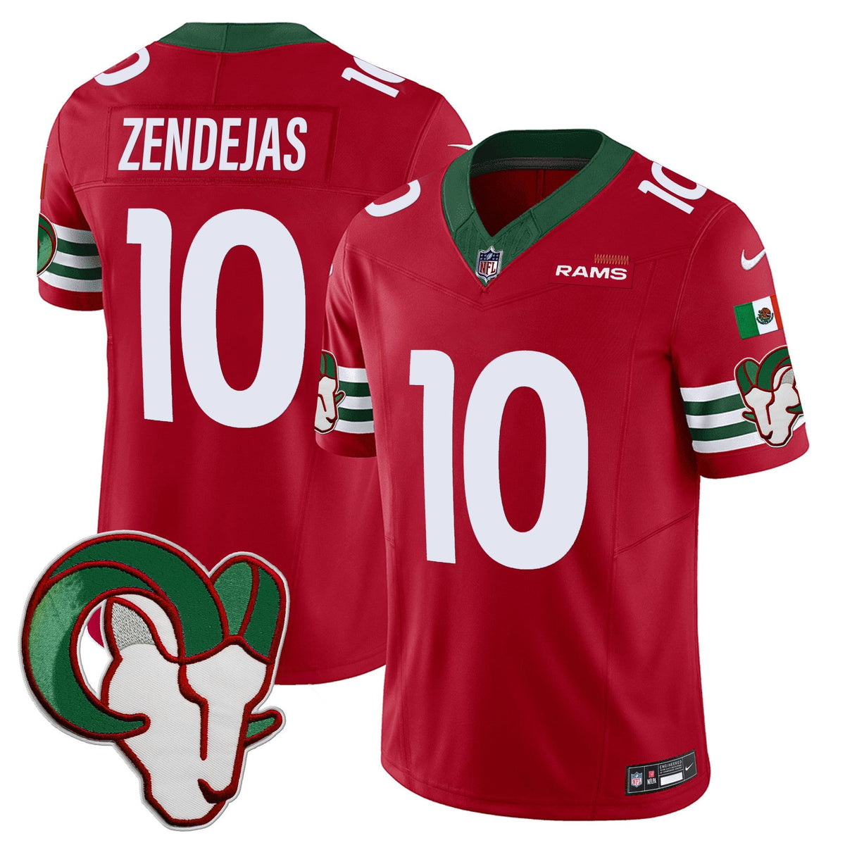 Los Angeles Rams Mexico Vapor Limited Jersey - Stitched-Cuztomshoes
