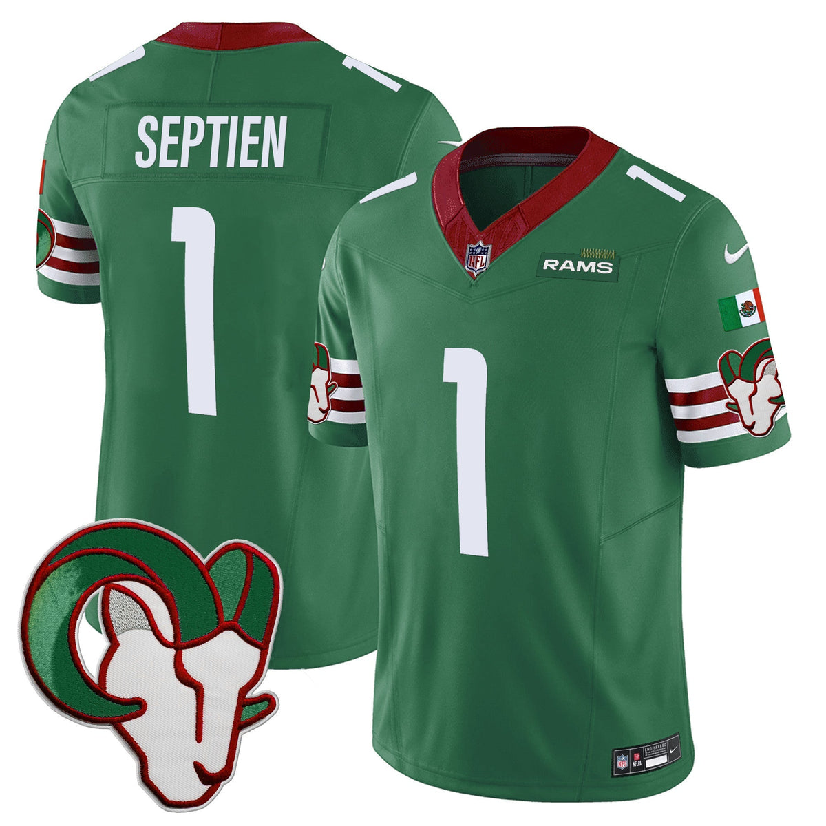 Los Angeles Rams Mexico Vapor Limited Jersey - Stitched-Cuztomshoes