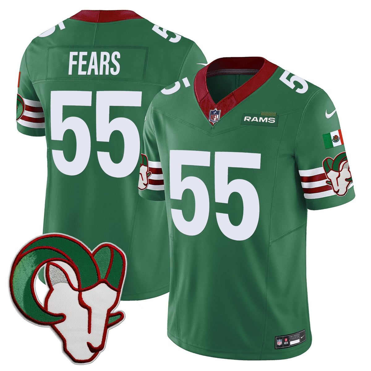 Los Angeles Rams Mexico Vapor Limited Jersey - Stitched-Cuztomshoes