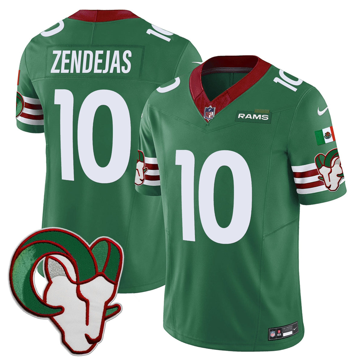 Los Angeles Rams Mexico Vapor Limited Jersey - Stitched-Cuztomshoes