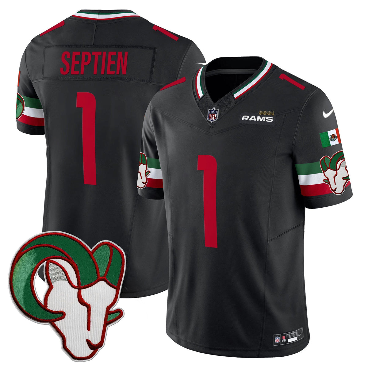 Los Angeles Rams Mexico Vapor Limited Jersey - Stitched-Cuztomshoes