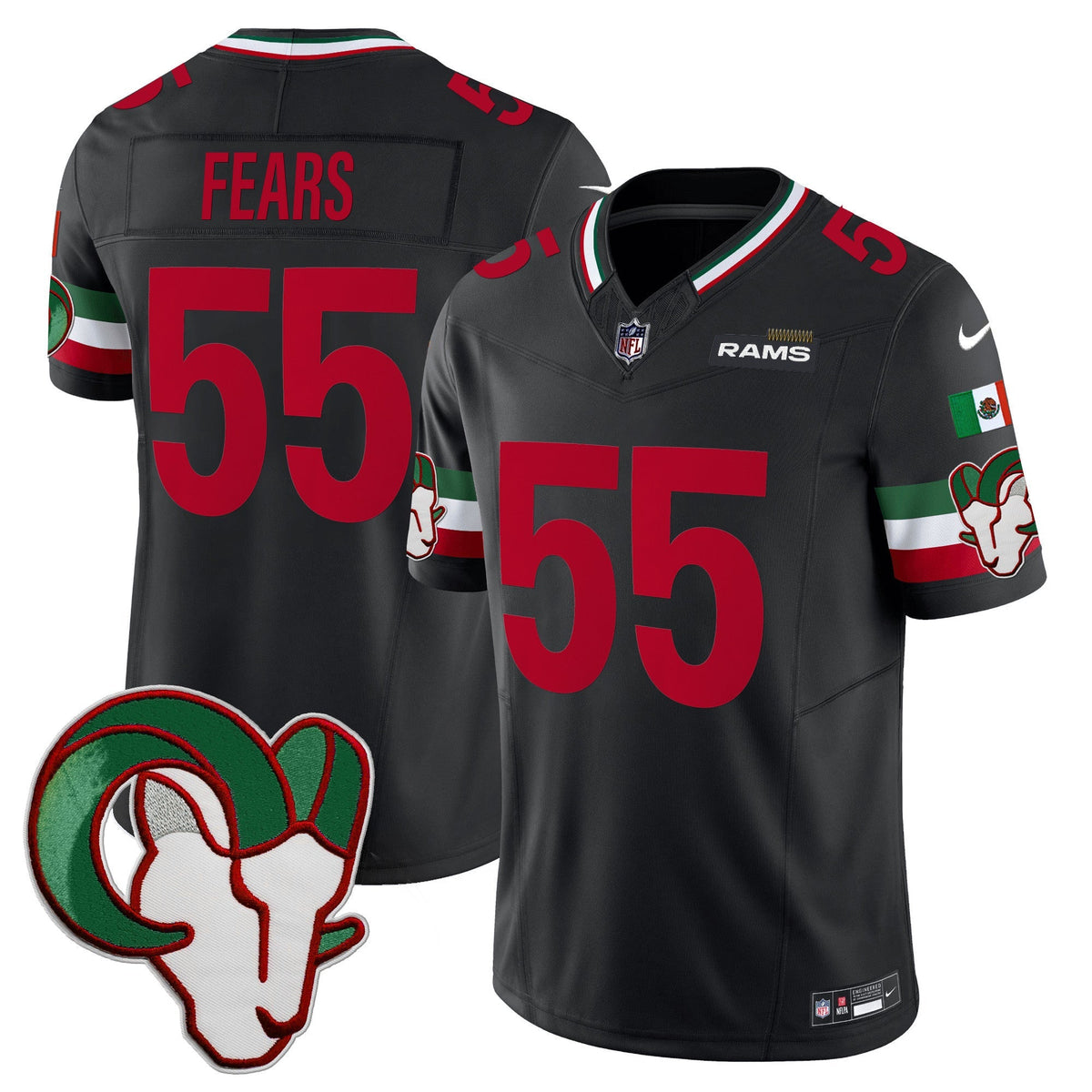 Los Angeles Rams Mexico Vapor Limited Jersey - Stitched-Cuztomshoes
