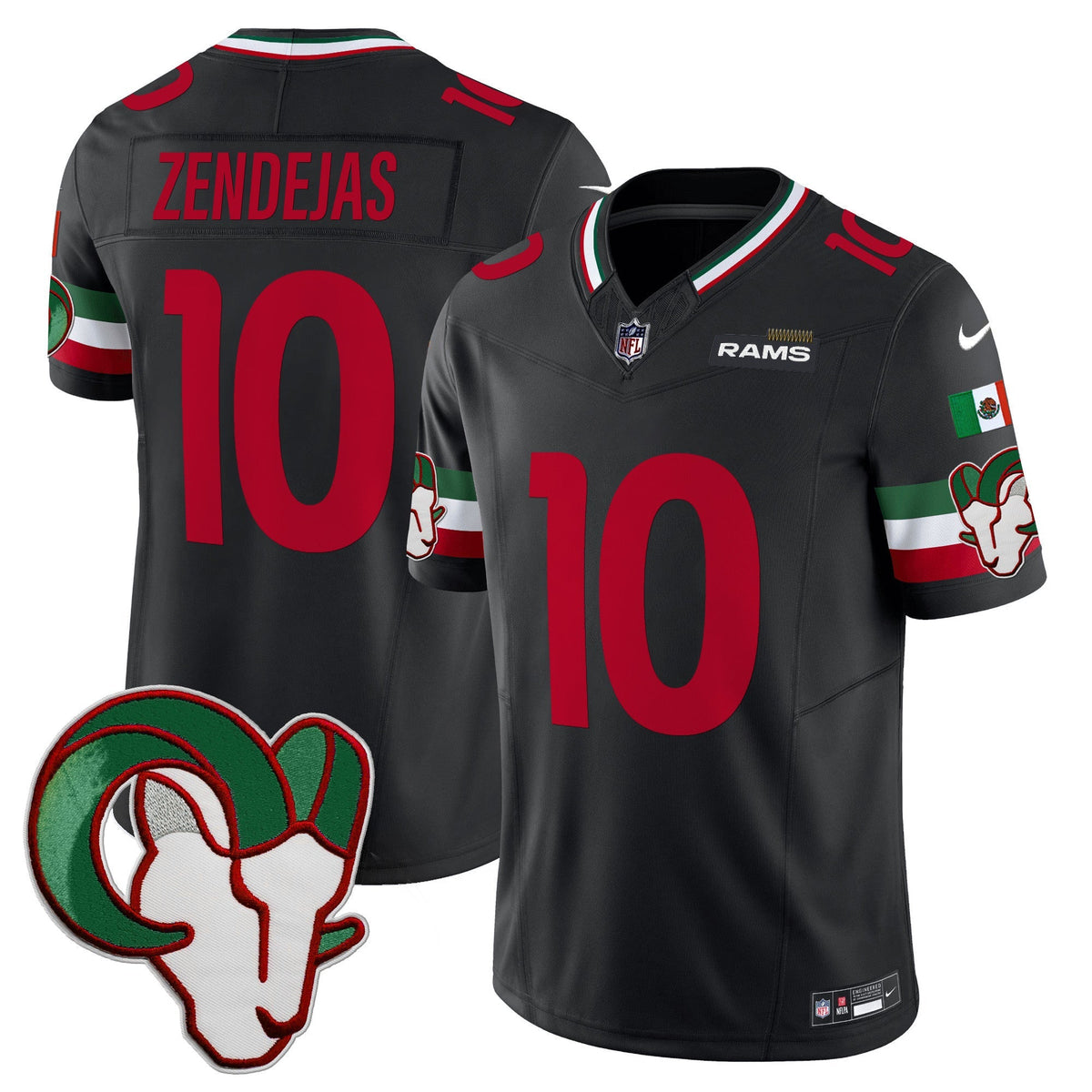 Los Angeles Rams Mexico Vapor Limited Jersey - Stitched-Cuztomshoes