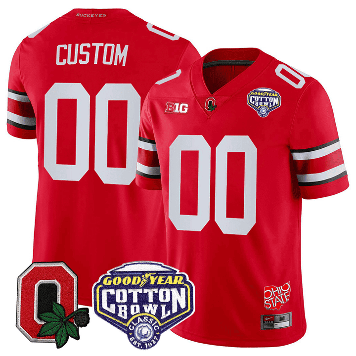 Ohio State Buckeyes Good Year Cotton Bowl Patch Custom Jersey