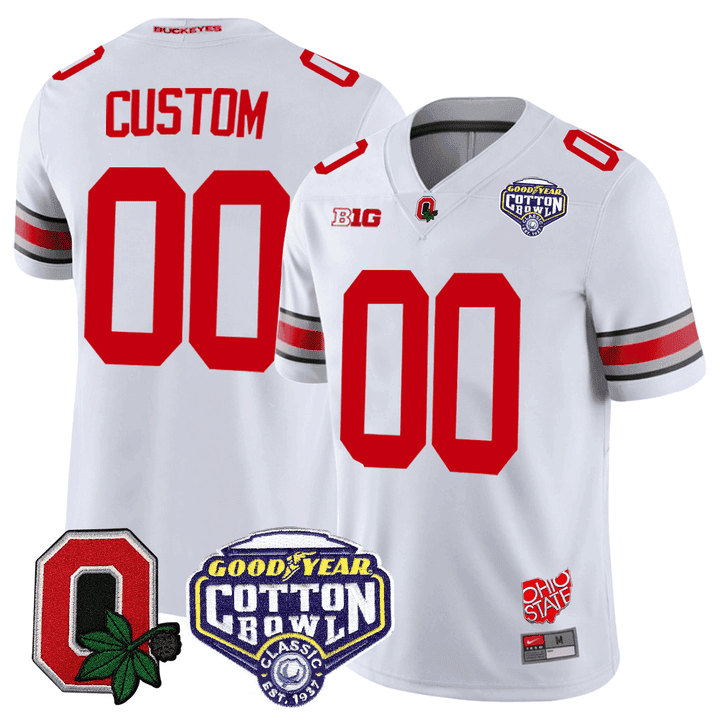Ohio State Buckeyes Good Year Cotton Bowl Patch Custom Jersey