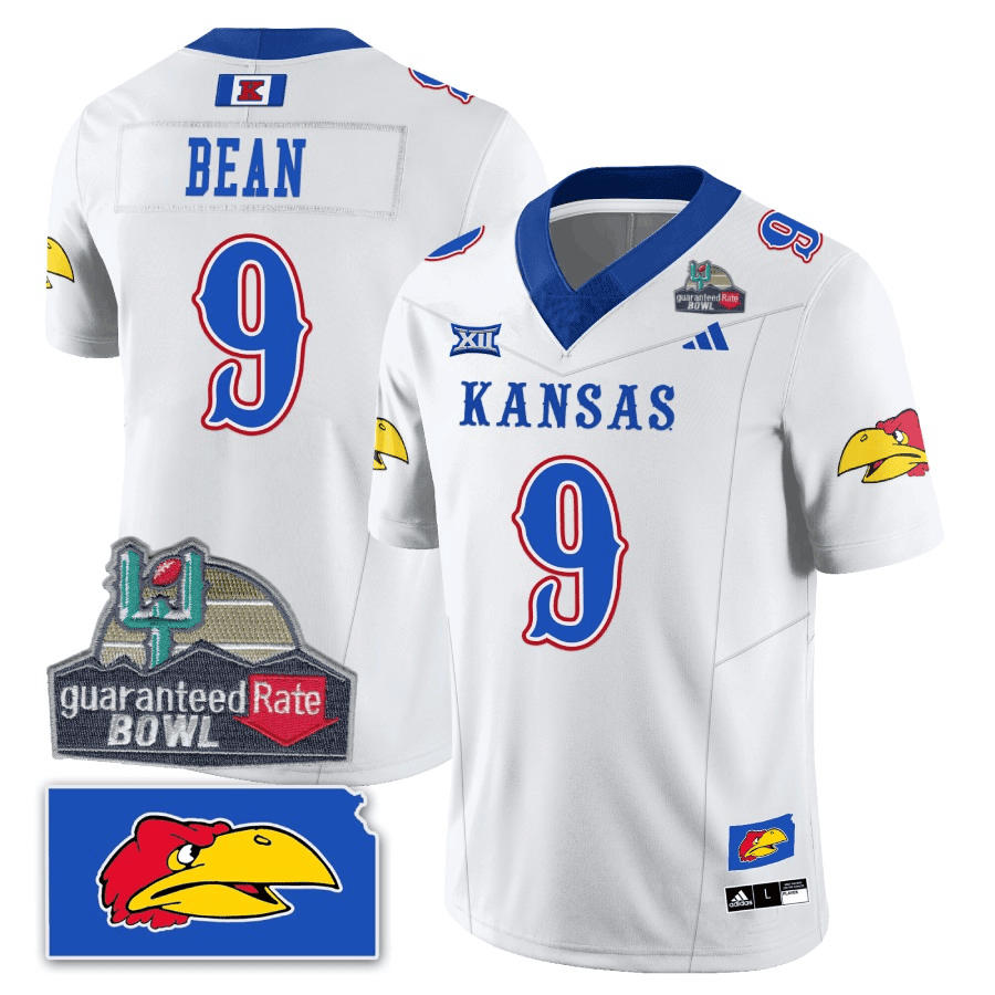 Kansas Jayhawks Blackhawk Guaranteed Rate Bowl Patch Vapor Limited Jersey - Stitched-Cuztomshoes