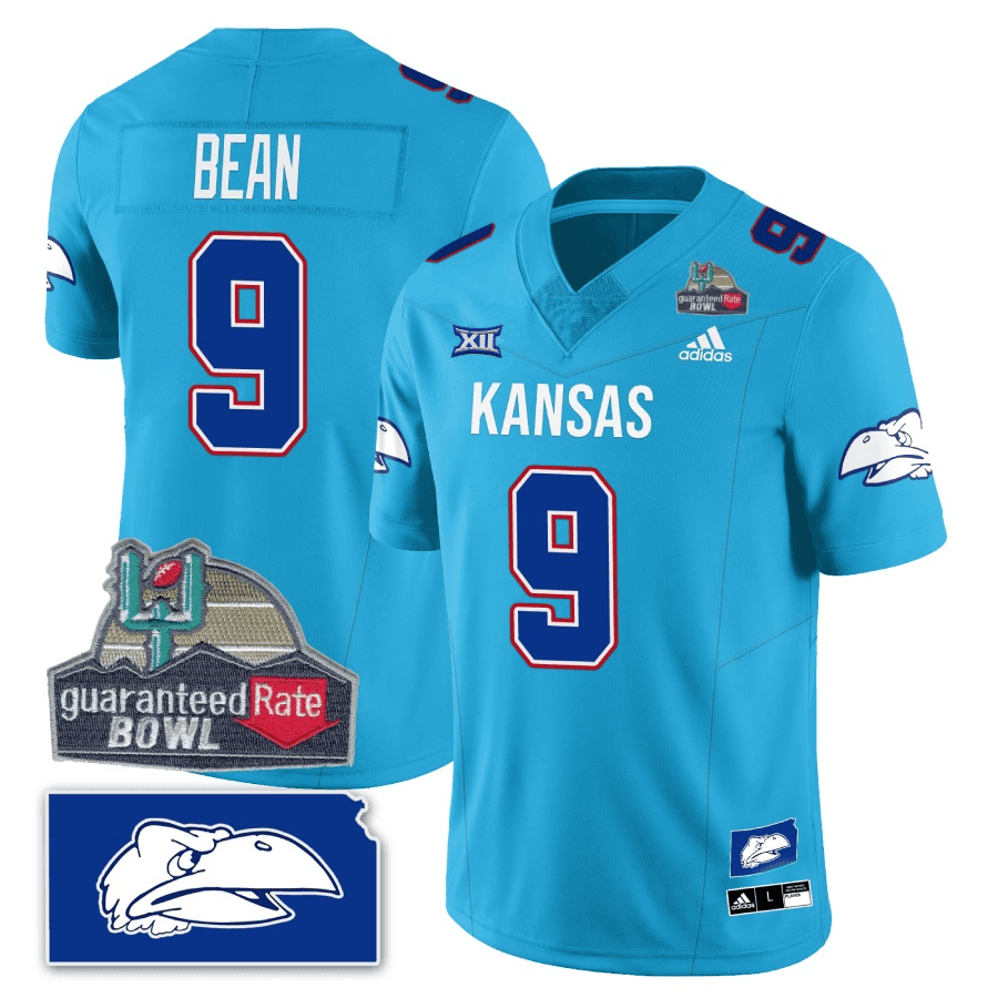Kansas Jayhawks Blackhawk Guaranteed Rate Bowl Patch Vapor Limited Jersey - Stitched-Cuztomshoes