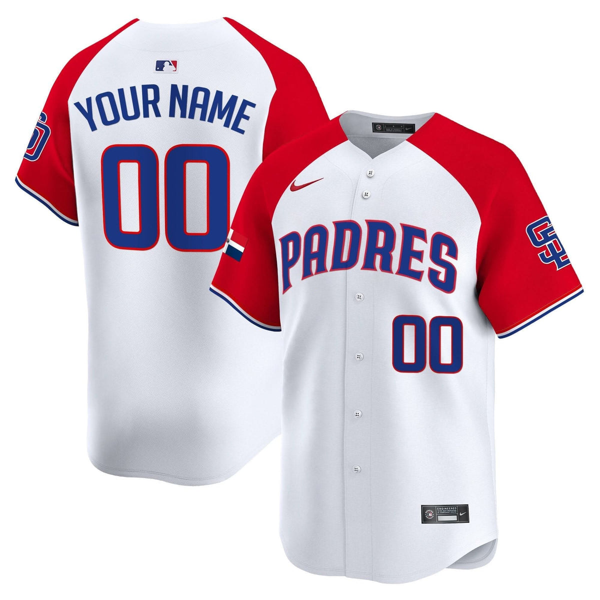 San Diego Padres Dominican Republic Vapor Premier Limited Custom Jersey - Stitched