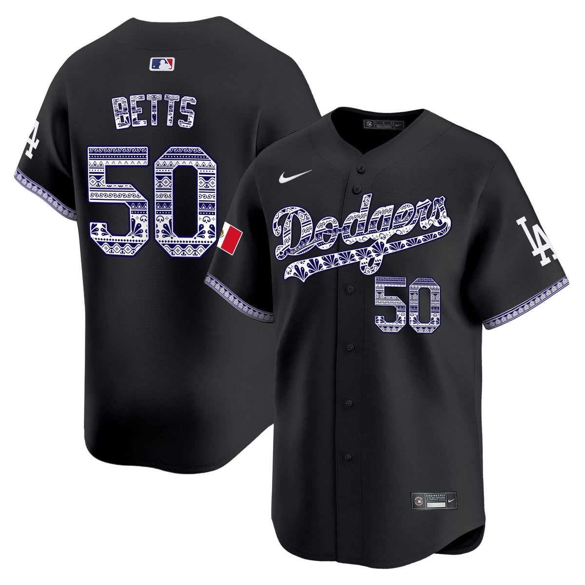 Los Angeles Dodgers Mexico Vapor Premier Limited Jersey V3 - Stitched-Cuztomshoes