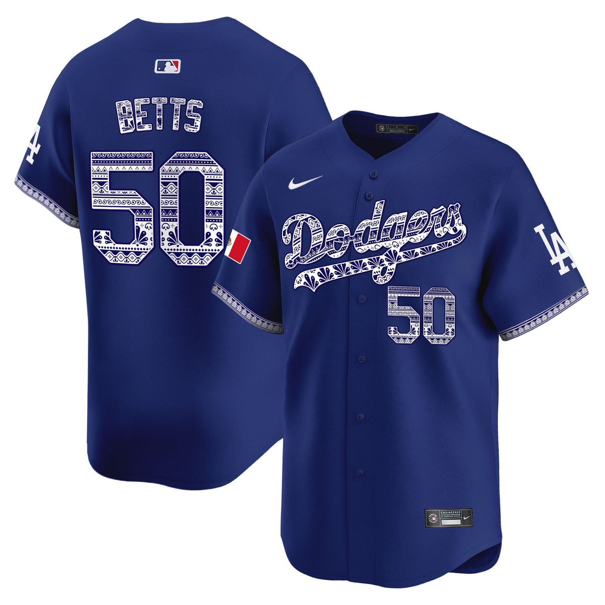 Los Angeles Dodgers Mexico Vapor Premier Limited Jersey V3 - Stitched-Cuztomshoes