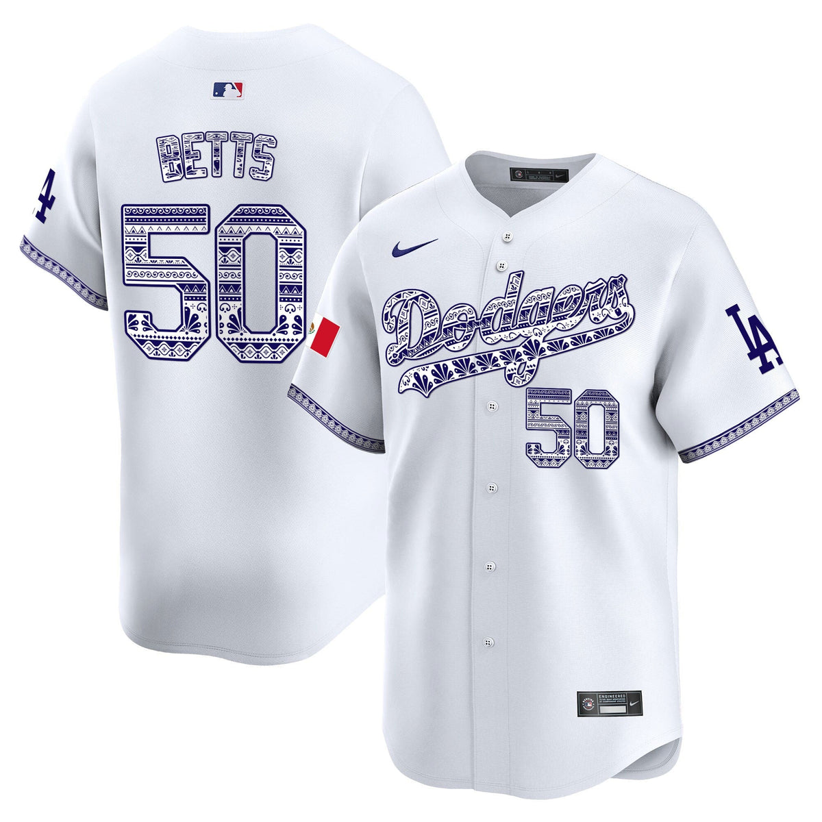 Los Angeles Dodgers Mexico Vapor Premier Limited Jersey V3 - Stitched-Cuztomshoes