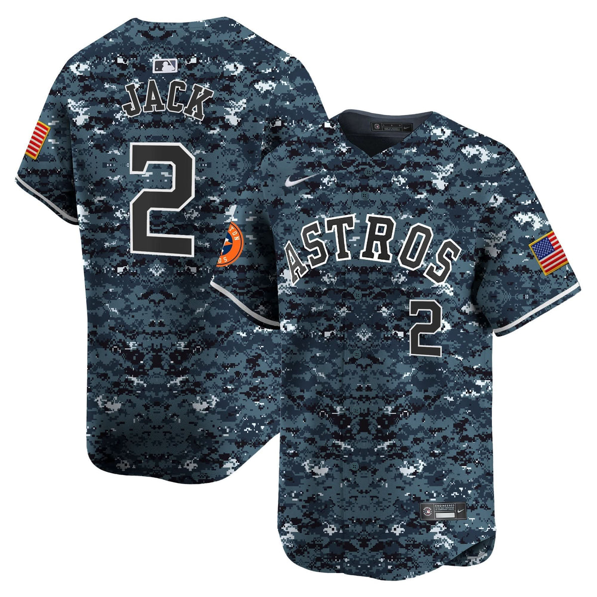 Houston Astros USMC Alternate Vapor Premier Limited Jersey - Stitched-Cuztomshoes