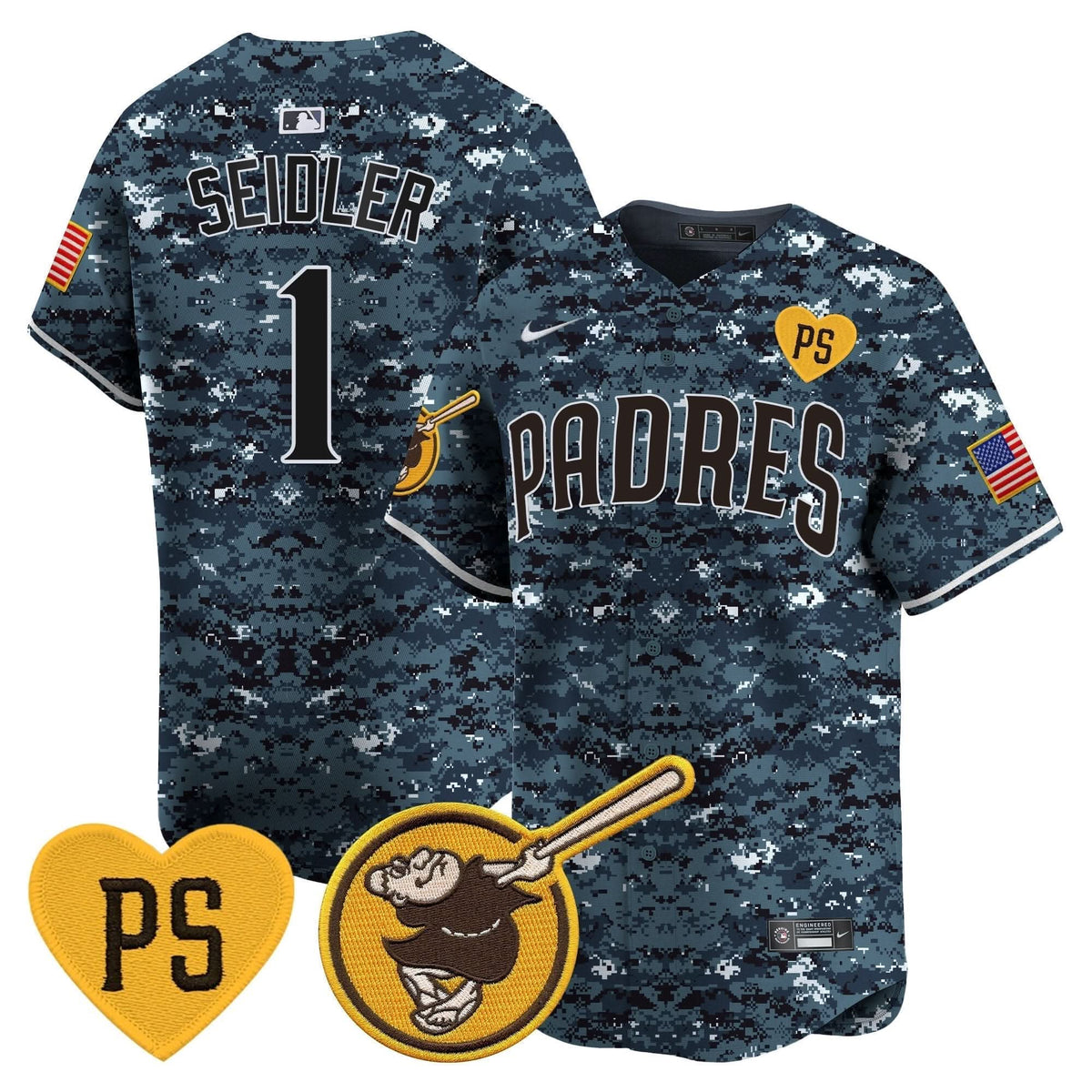 San Diego Padres USMC Alternate Vapor Premier Limited Jersey – Stitched