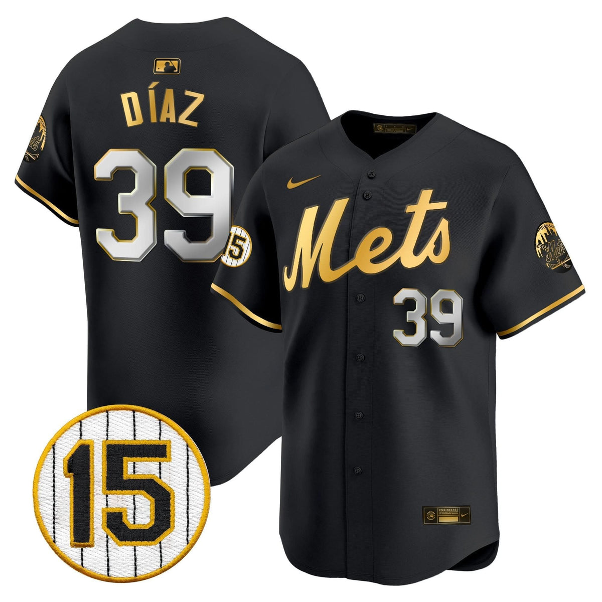 New York Mets Jerry Grote Patch Vapor Premier Limited Jersey - Stitched