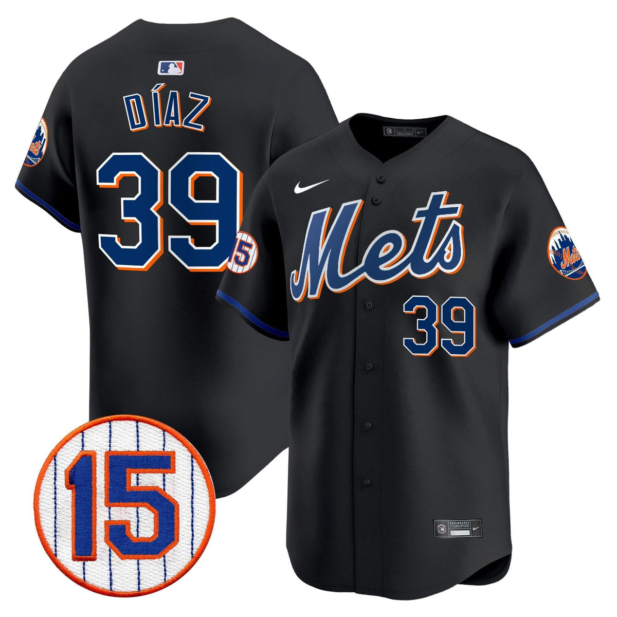New York Mets Jerry Grote Patch Vapor Premier Limited Jersey - Stitched