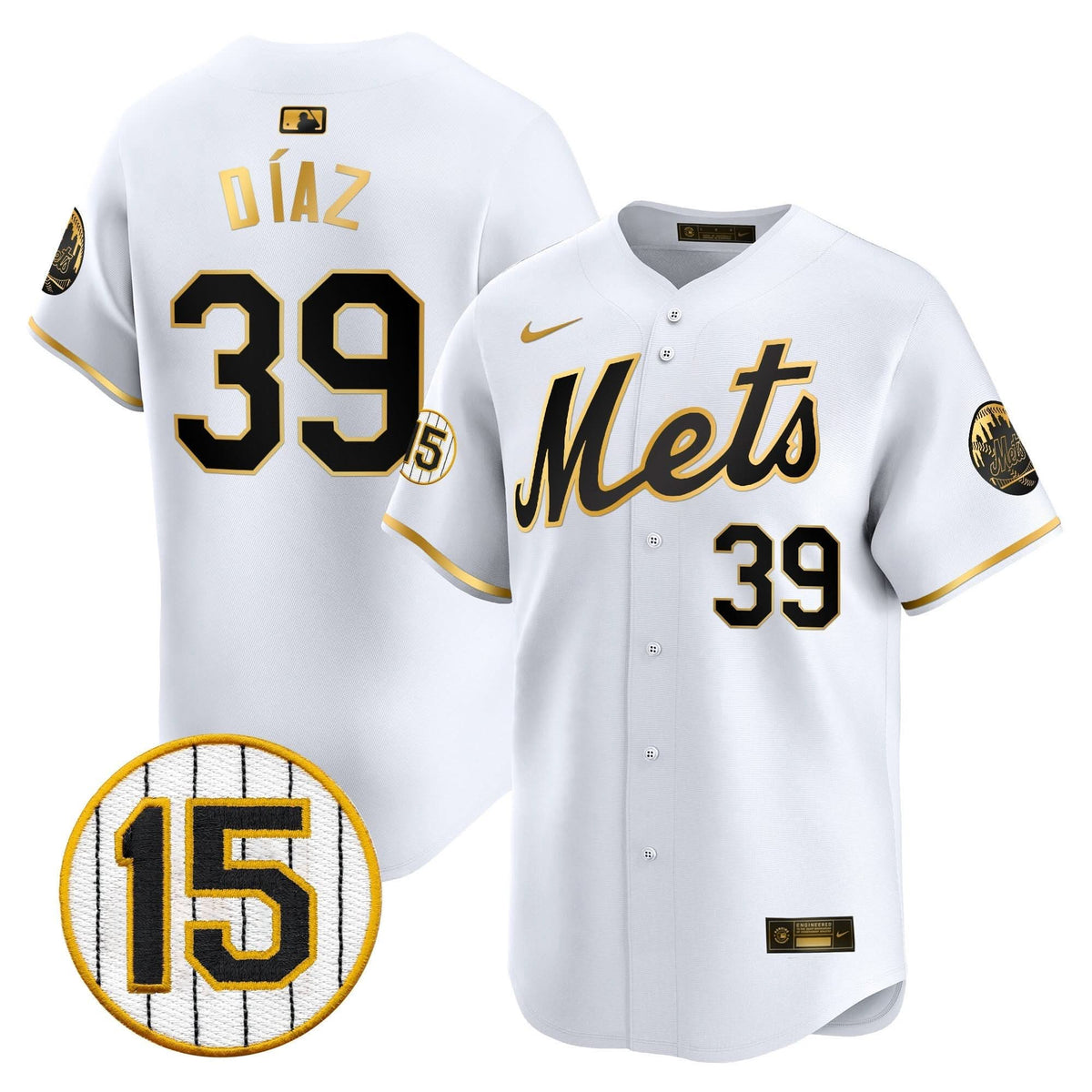 New York Mets Jerry Grote Patch Vapor Premier Limited Jersey - Stitched