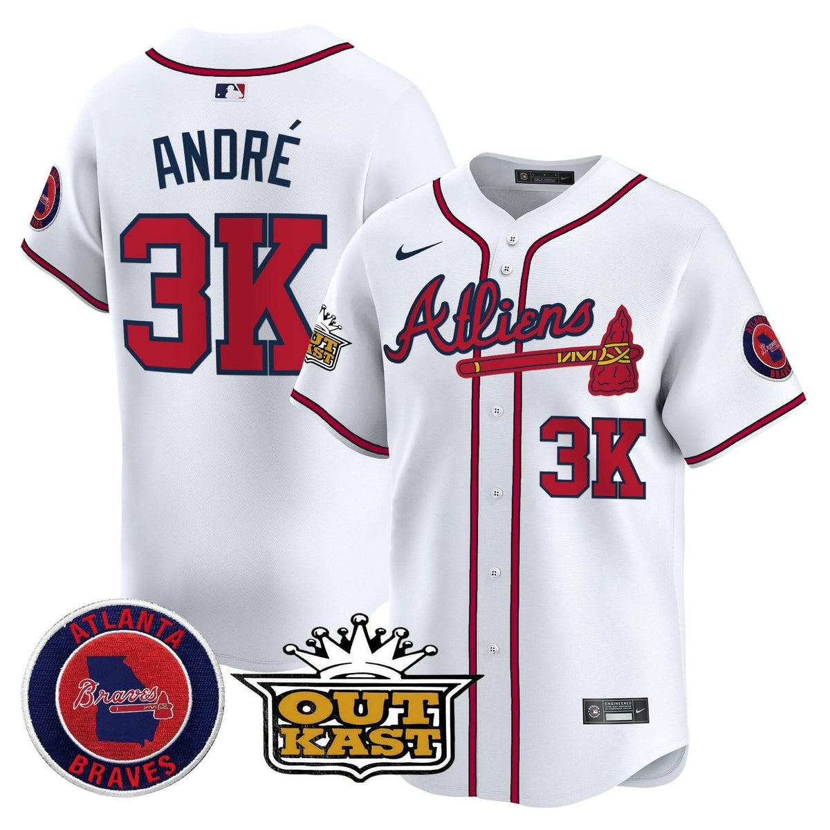 Atlanta Braves Atliens Vapor Premier Limited Jersey - Stitched