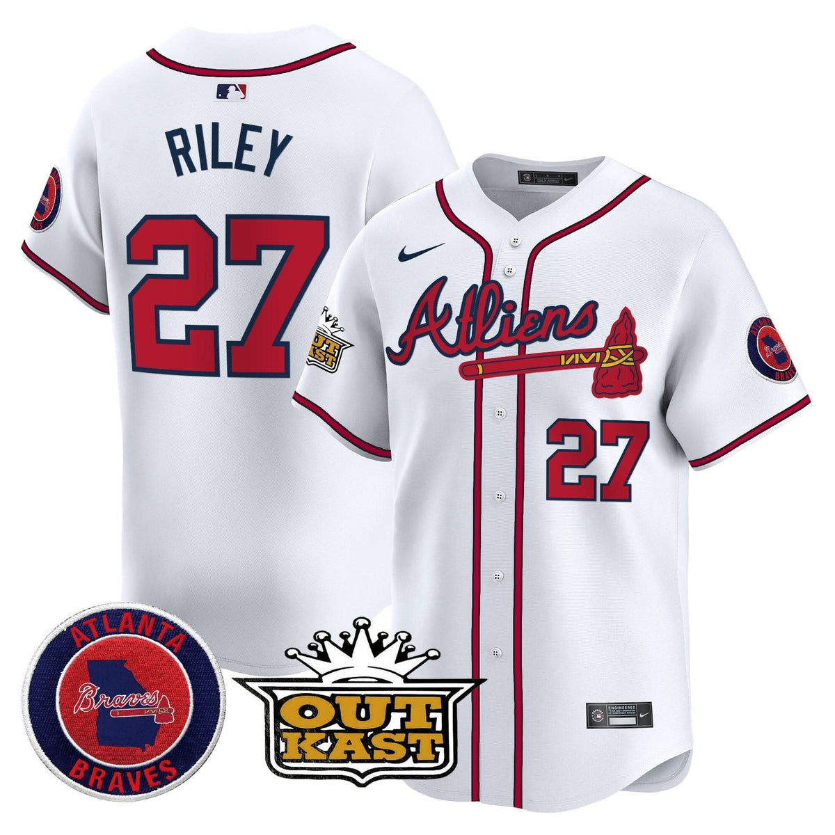 Atlanta Braves Atliens Vapor Premier Limited Jersey - Stitched