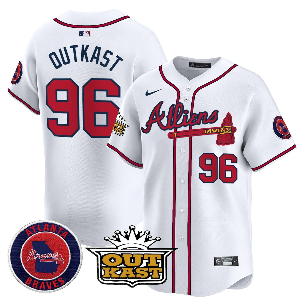 Atlanta Braves Atliens Vapor Premier Limited Jersey - Stitched