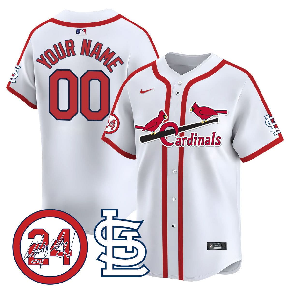St. Louis Cardinals Memorial Vapor Premier Limited Custom Jersey - Stitched