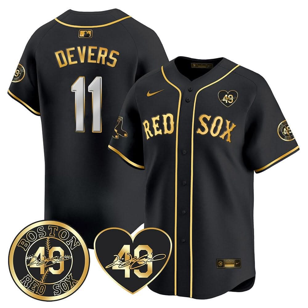 Boston Red Sox Tim Wakefield Memorial Patch Vaper Premier Limited Jersey - Stitched- Stitched