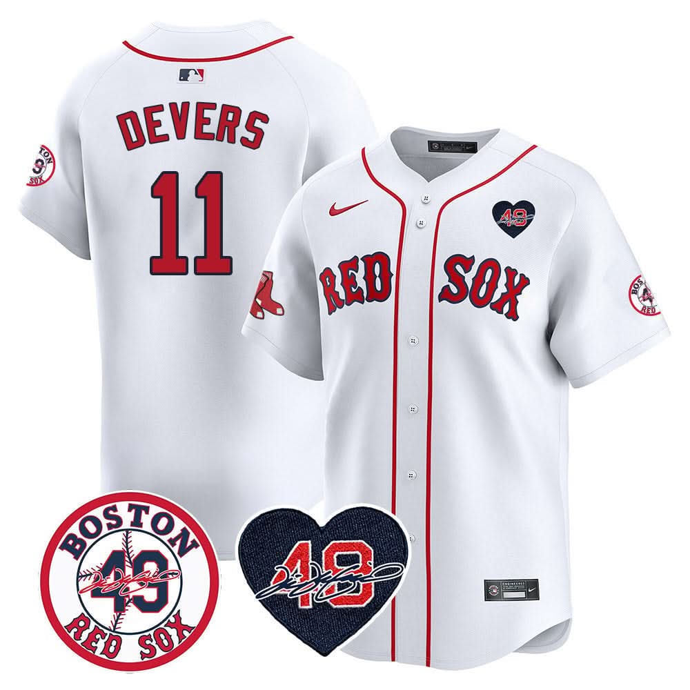 Boston Red Sox Tim Wakefield Memorial Patch Vaper Premier Limited Jersey - Stitched- Stitched