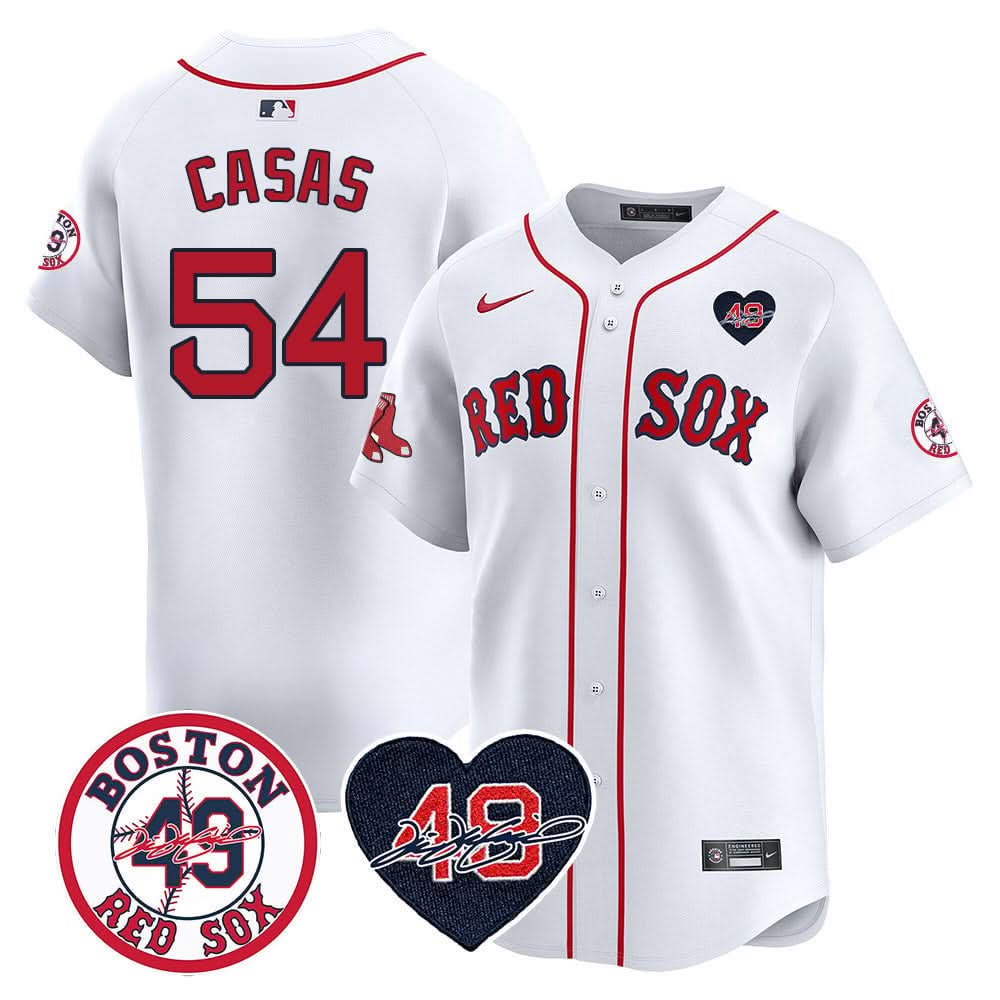Boston Red Sox Tim Wakefield Memorial Patch Vaper Premier Limited Jersey - Stitched- Stitched