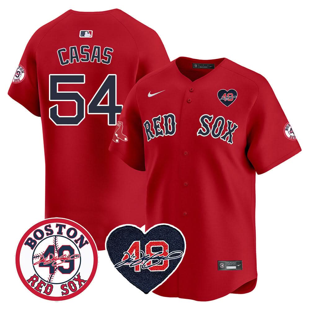 Boston Red Sox Tim Wakefield Memorial Patch Vaper Premier Limited Jersey - Stitched- Stitched