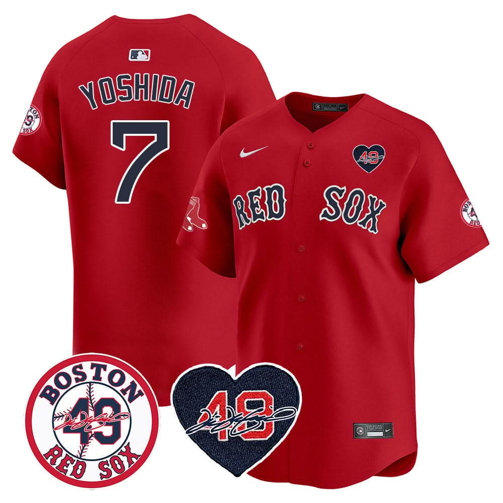 Boston Red Sox Tim Wakefield Memorial Patch Vaper Premier Limited Jersey - Stitched- Stitched