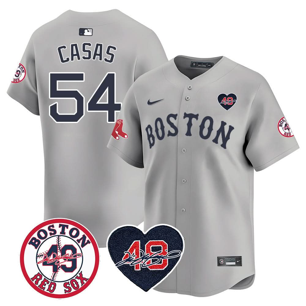 Boston Red Sox Tim Wakefield Memorial Patch Vaper Premier Limited Jersey - Stitched- Stitched